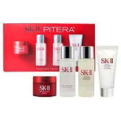SK-II 體驗旅行組(潔面乳20g+亮採水30ml+青春露30ml+活膚霜15g) 國際航空版