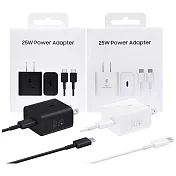 SAMSUNG原廠 25W新款 超快充旅充組EP-T2510/ 含充電器+雙Type C線 (公司貨) 白色