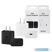 Samsung 正原廠新款盒裝 25W Type C 超快速充電器EP-T2510 (for Fold7 Flip7)  黑色