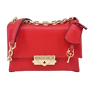 MICHAEL KORS CECE金字LOGO鎖頭吊飾釦式肩背/斜背包-小/ 紅