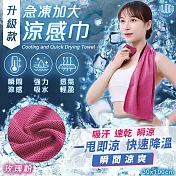 JOJOGO 升級款急凍加大涼感巾 30x100cm 玫瑰粉