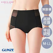 【日本GUNZE】高腰骨盆調整小褲(KB4362-BLK) LL 黑色