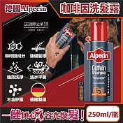 德國Alpecin-強健髮根控油無矽靈咖啡因洗髮凝露250ml/瓶(運動洗髮精,男士調理頭皮洗髮液, 0%矽靈保濕滋潤) C1強健髮根