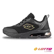 【LOTTO 義大利】男 AERO POWER 4 避震氣墊跑鞋- 25.5cm 黑/金