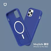 犀牛盾 iPhone 12 Pro Max (6.7吋) SolidSuit (MagSafe 兼容) 防摔背蓋手機保護殼- 經典藍