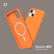 犀牛盾 iPhone 13 mini (5.4吋) SolidSuit (MagSafe 兼容) 防摔背蓋手機保護殼- 螢光橘