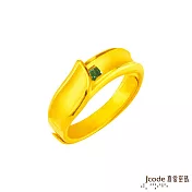 J’code真愛密碼金飾 愛如潮水黃金/水晶男戒指