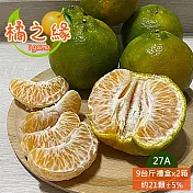 預購【橘之緣】台中東勢27A椪柑9斤禮盒x2箱(約21~23顆/箱_產地直送_常溫宅配_橘子)