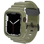 Elkson Apple Watch 9/8/7/6/5/4/SE Quattro Pro柔韌透氣耐磨TPU一體成形軍規錶帶(44/45mm) -軍綠