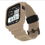 Elkson Apple Watch 9/8/7/6/5/4/SE Quattro Pro柔韌透氣耐磨TPU一體成形軍規錶帶(44/45mm) -沙色