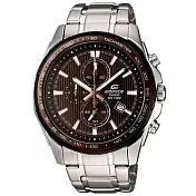 CASIO EDIFICE 極簡耀眼計時運動錶-咖啡