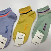 【Wonderland】日系條紋潮流棉質短襪/踝襪/女襪(5雙) FREE 隨機.含重覆色