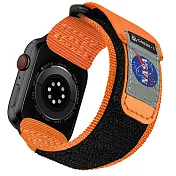 Mifa Apple Watch EDC-34太空總署NASA系列戰術尼龍混搭真皮皮革運動錶帶(42/44/45/49mm) 太陽橘