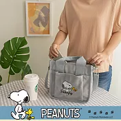 SNOOPY x Kiiwi O! 聯名款．實用百搭輕便兩用吐司包 FERNE  淺朦朧灰