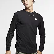 NIKE AS M NSW CLUB TEE - LS 男長袖上衣-黑-AR5194010 2XL 黑色