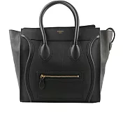 CELINE Luggage 冏包 笑臉包 MINI手提包_展示品 (黑色)
