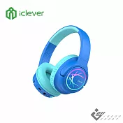 iClever BTH18 炫光無線兒童耳機 藍色