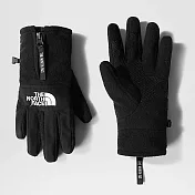 The North Face 可觸控搭扣拉鍊手套 男女-黑-NF0A7RJBJK3 L 黑色