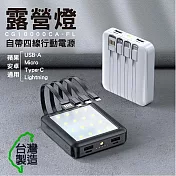 MINIQ 露營燈LED照明/自帶四線行動電源(臺灣製造) 黑色