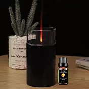 【品菲特PINFIS】歐風火燭香氛機 水氧機 擴香儀 (送法國有機甜橙精油10ml) 黑色