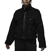 W Jordan Jacket 羔羊毛 短版 白/黑 FD7169-133/FD7169-010 L 黑色