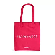 LANCOME 蘭蔻 幸福玩美帆布袋(桃紅)(34.2X39.8cm)-公司貨