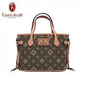 義大利《Roberto Mocali》典雅粉雙帶拉鍊肩背包RM-75120