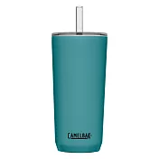 【美國CamelBak】600ml Straw Tumbler 雙層不鏽鋼吸管杯(保冰) 潟湖藍