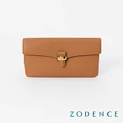 ZODENCE RING進口真皮簡式長夾 暖駝
