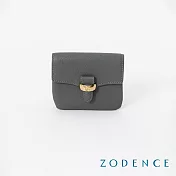 ZODENCE RING進口真皮卡片零錢包 鐵灰