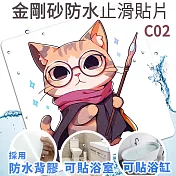 Echain Tech 金鋼砂止滑貼片 波特貓 C02 加大款 (18x18公分)