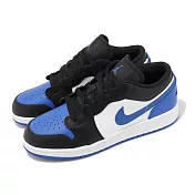 Nike Air Jordan 1 Low GS 大童 女鞋 黑 白 藍 AJ1 Royal Blue 休閒鞋 553560-140