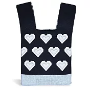 O’Pretty 歐沛媞 原創環保編織包(19.2X34.6cm)-多款可選  黑白愛心