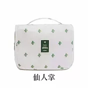 【E.dot】可掛式旅行多層化妝包 仙人掌