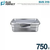 理想PERFECT 極緻316不鏽鋼保鮮盒 750cc(長17cm) SJ-9030075 臺灣製