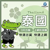 【WorldKing】泰國網卡3天高速流量(網路吃到飽)