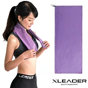【Leader X】超細纖維 吸水速乾運動毛巾(三色任選) 粉紫