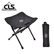 【韓國CLS】X型結構 極致輕量折疊椅/板凳/露營椅/隨身椅(三色任選) 黑色