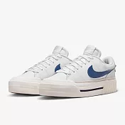 NIKE WMNS COURT LEGACY LIFT 女休閒鞋-白藍-DM7590104 US7.5 白色