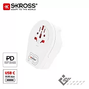 瑞士Skross 英規旅行萬國轉接頭附PD快充Type-C孔