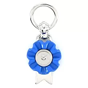 Hermes 愛馬仕 Charms Flot 漆面鍍鈀黃銅Twilly絲巾環) 鈀灰/豔藍