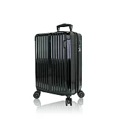 DF travel-曼哈頓系列PC亮面TSA海關鎖20吋加大旅行箱 - 多色可選 黑色