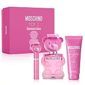 Moschino 泡泡熊女性淡香水禮盒(淡香水100ml+香體乳100ml+隨行香氛10ml)-贈隨機品牌紙袋