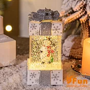 【iSFun】聖誕禮物＊雪花飄盪夜燈擺飾/ 白色雪人