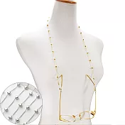 seoul show首爾秀 愛心串兩用口罩掛繩鏈墨鏡平光眼鏡鍊老花近視防丟鍊  銀色