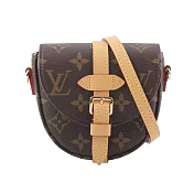 LV Chantilly Monogram 帆布及牛皮馬鞍斜揹包 M46643 (Micro) (棕色)