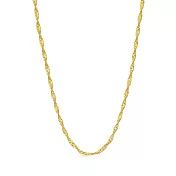 【點睛品】機織素鍊 波浪水紋 黃金項鍊45cm_計價黃金