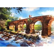 【玲廊滿藝】(阿力)余思瑩-大平紅橋 39x54cm