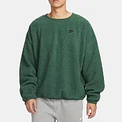 NIKE AS M NK CLUB+ SHERPA WNTR CREW 男長袖上衣-綠-FB8379323 L 綠色