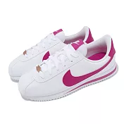 Nike 休閒鞋 Cortez Basic SL GS 大童 女鞋 白 桃紅 皮革 阿甘鞋 運動鞋 904764-109 24cm WHITE/PINK PRIME